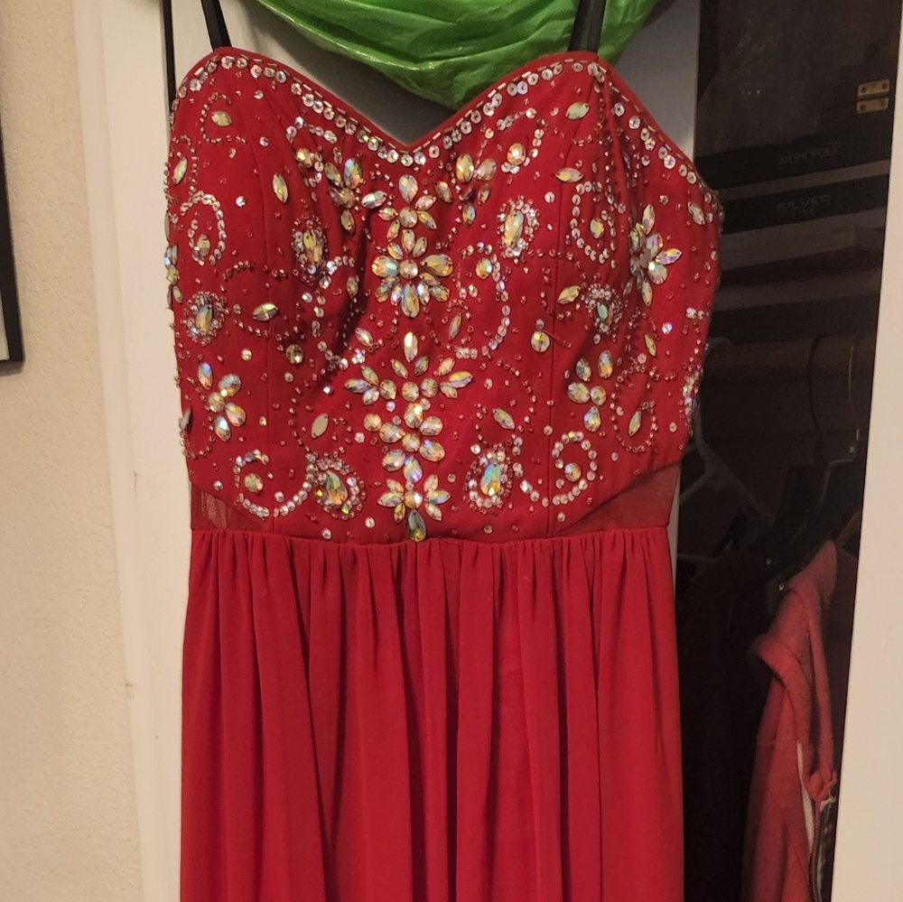 Red formal dress